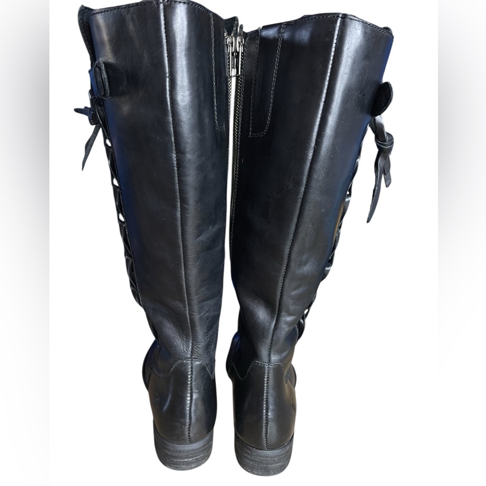 Born Women’s Size 7.5M Cook Tall Riding Black Leather Boots Knee-High - Picture 3 of 9